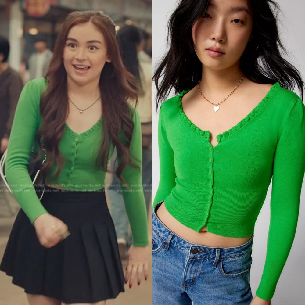 Urban Outfitters - Lala Shrunken Cardigan | Green | Small | NWOT | XO, Kitty